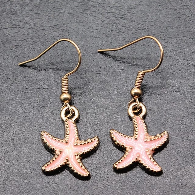Yu Fashions Starfish Cute Korean Earrings Pair