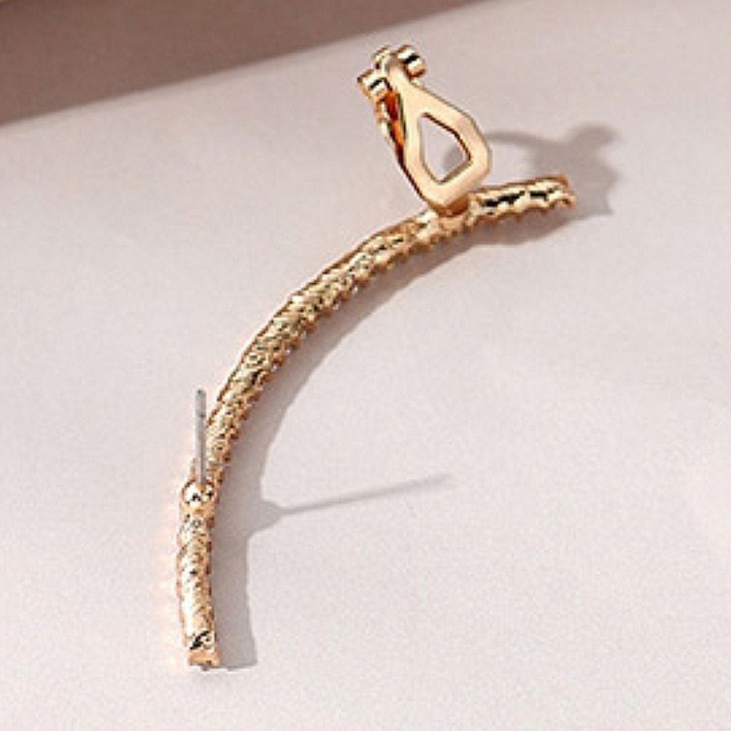 Yu Fashions Arch Sword Shaped Rhinestone Unique Single Piece Korean Earhook Earring