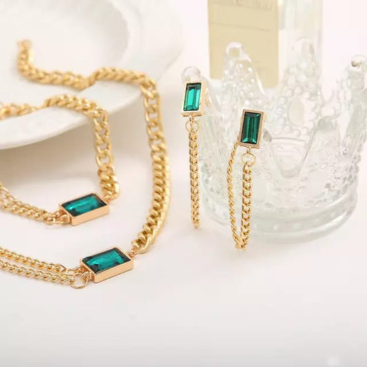 Yu Fashions Emerald Green Set