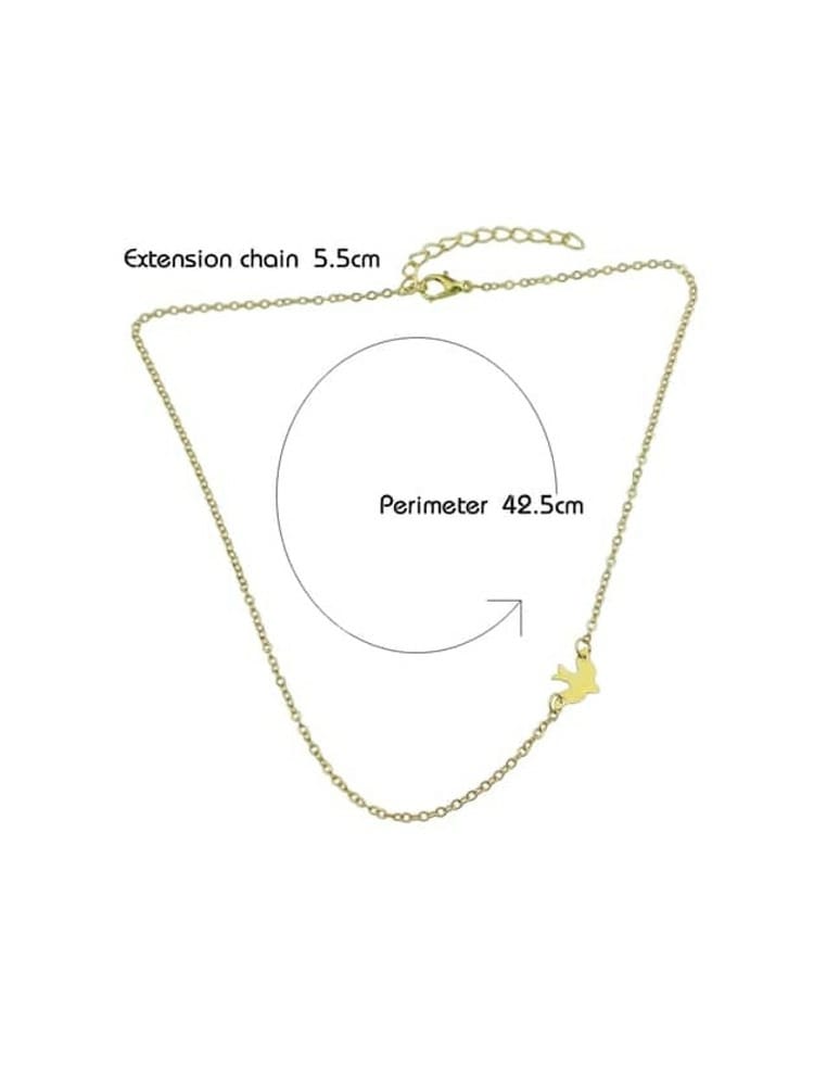Yu Fashions Bird Animal Golden Pendent Necklace Chain
