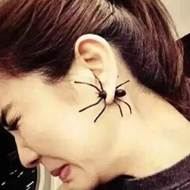 Yu Fashions Spider Hallowen Punk BTS style Single Pc Korean Earring