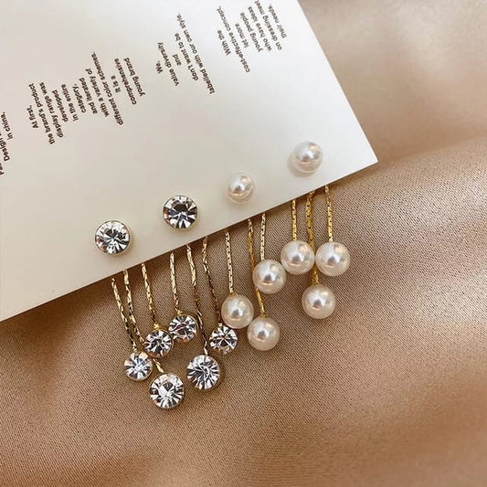 Yu Fashions Trending 3 Drop Adjustable Korean Earrings Pair