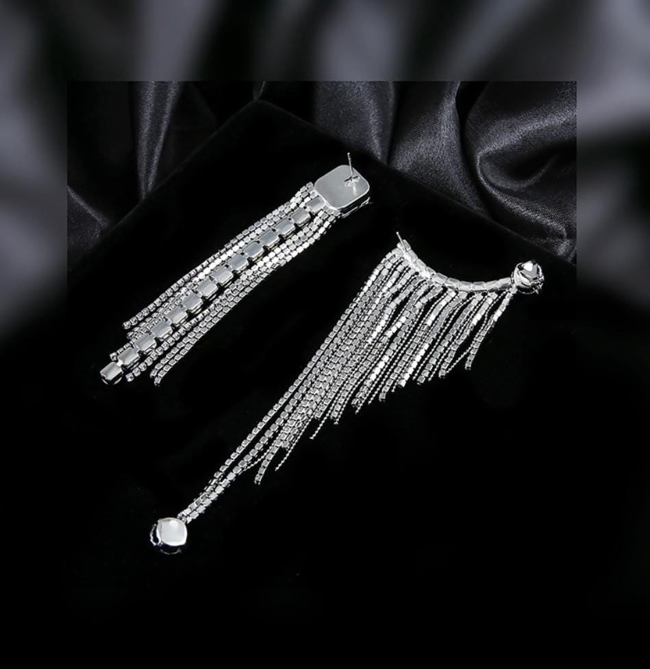 Yu Fashions High Fashion tassel Unique Different Korean earrings Pair