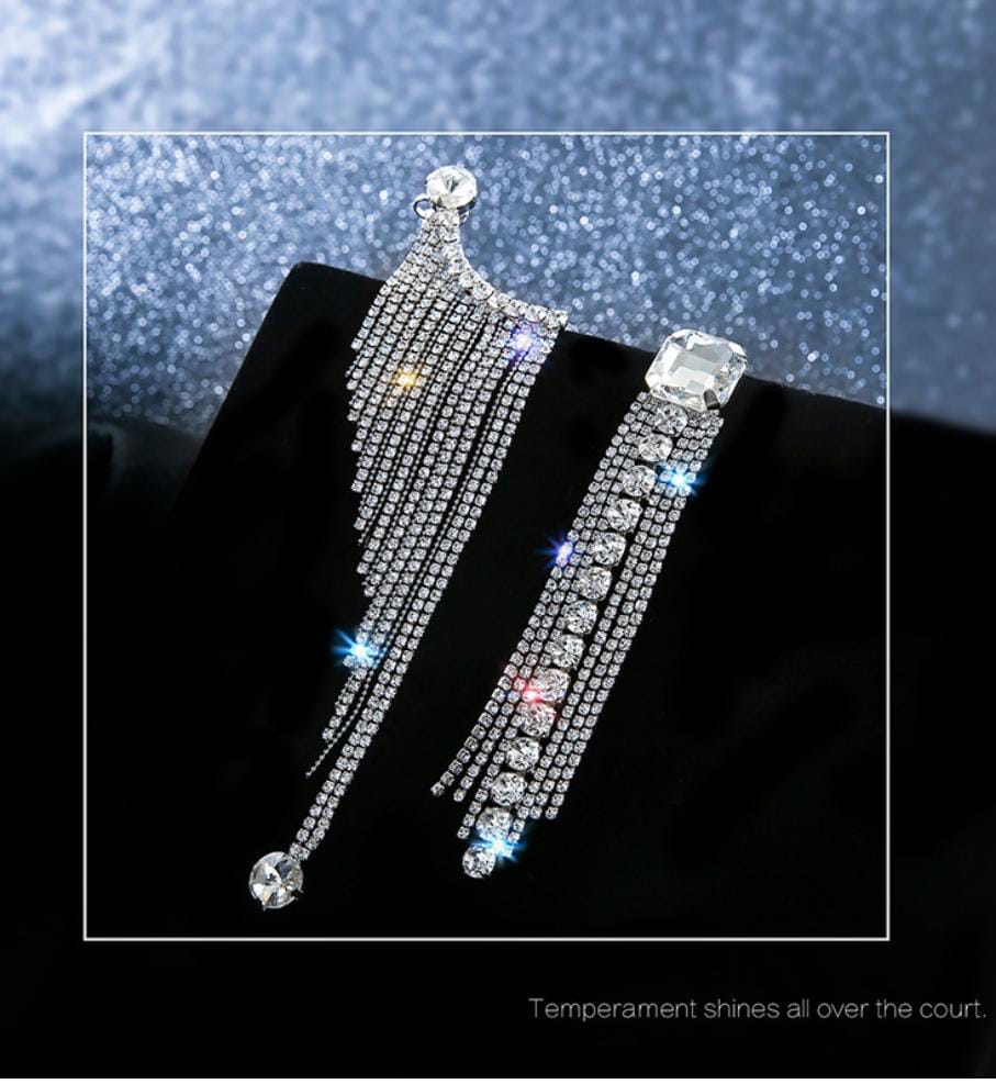 Yu Fashions High Fashion tassel Unique Different Korean earrings Pair