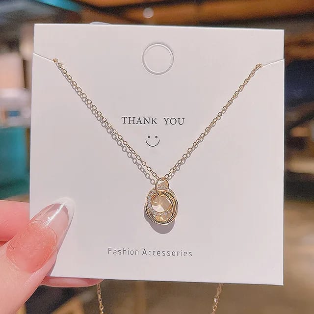 YU Fashions Spiral Twisted Pendent Korean Necklace