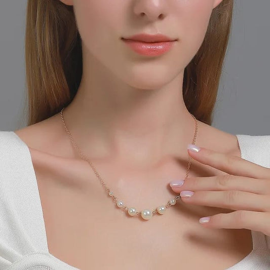 Yu Fashions 7 Pearl Wish Good Luck Korean Necklace