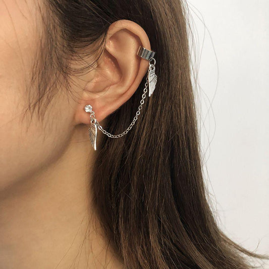 Yu Fashions Feather Punk Hip Hop BTS Inspired Single Pc Cute Korean Earring
