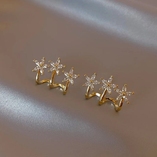 Yu Fashions Star Crystals Instagram Inspired Cute Korean earrings Pair