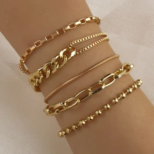 Yu Fashions Link Chain Geometrical High Fashion Korean Bracelet