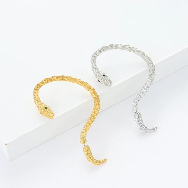Yu Fashions Geometrical Hip Hop Punk BTS Inspired animal Snake Korean Single Pc earring