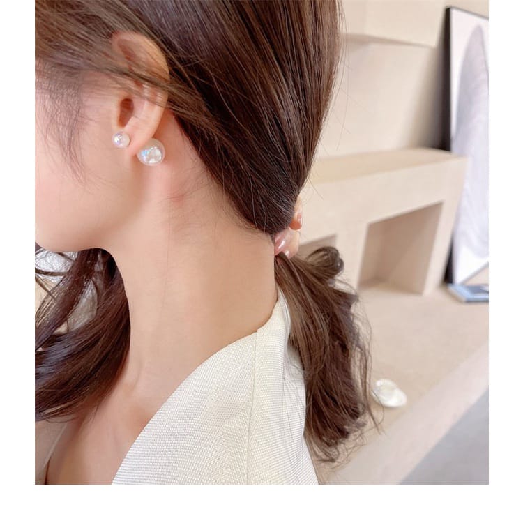 Yu Fashions Pearl 2 way Trending Instagram Inspired High Fashion Korean earrings Pair