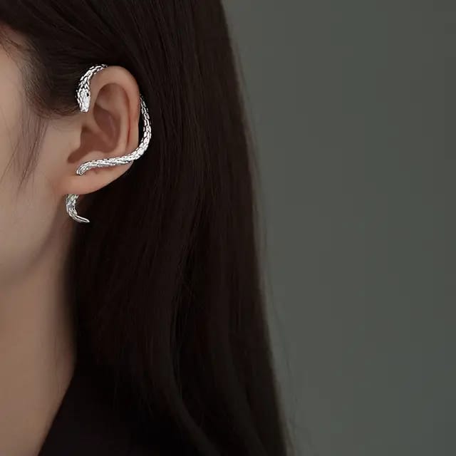 Yu Fashions Geometrical Hip Hop Punk BTS Inspired animal Snake Korean Single Pc earring