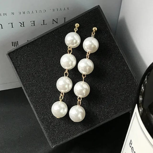 Yu Fashions five Pearl Drop Korean earrings Pair