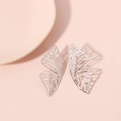 Yu Fashions Web Wing Butterfly Golden Korean earrings Pair