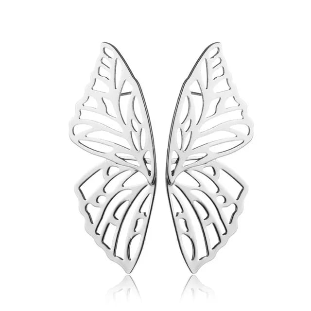 Yu Fashions Web Wing Butterfly Golden Korean earrings Pair