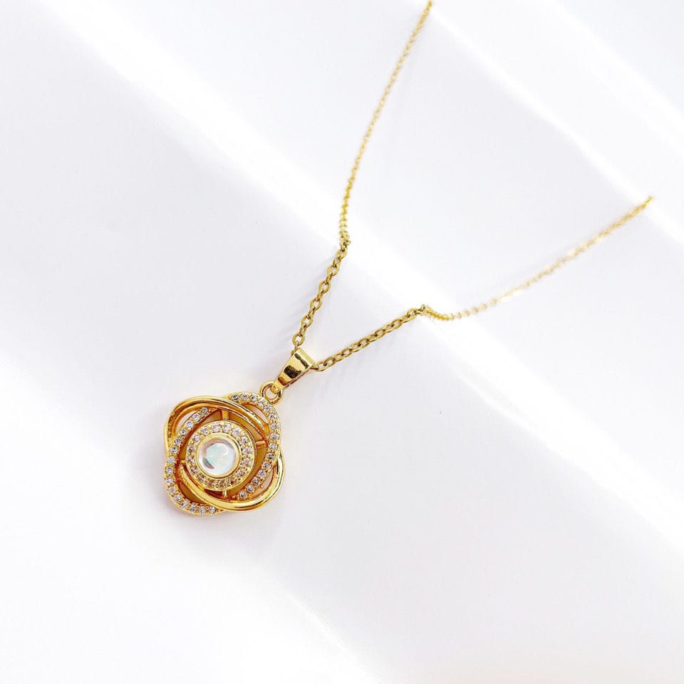 Yu Fashions High Fashion anxiety rotatable Twisted Korean pendent Necklace