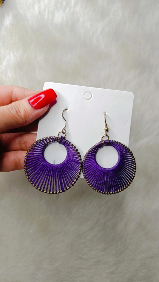 Yu Fashions Purple Cute Thread Cute earrings Deal