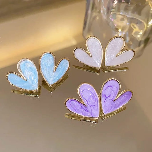 Yu Fashions Love Heart Shape Elegant Cute Korean earrings for women