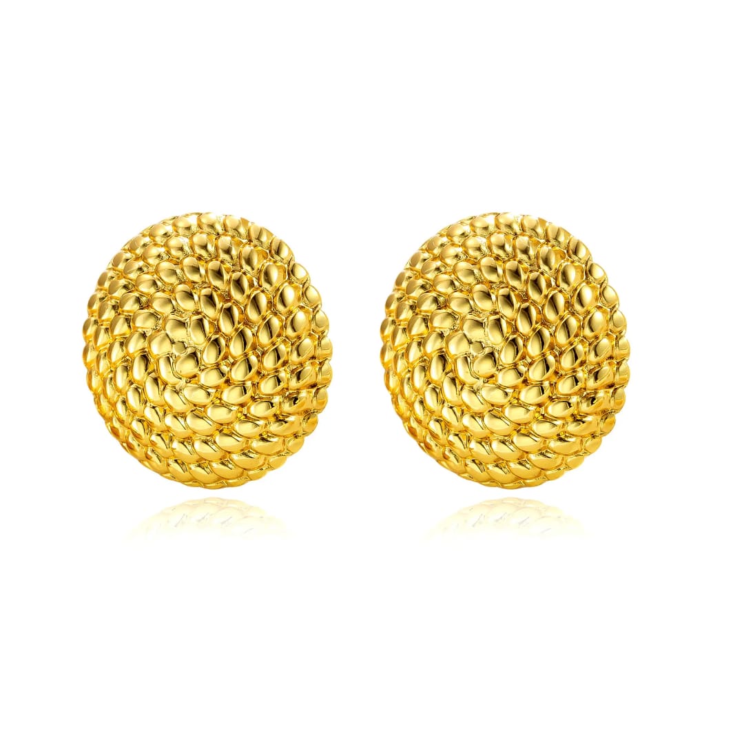 Yu Fashions Round Shaped High Fashion Anti Tarnish Waterproof Korean Earrings