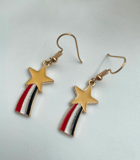 Yu Fashions Shooting Star Falling Cute Korean Earrings Pair