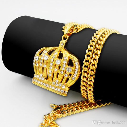 Yu Fashions Crown Big Pendent High Fashion Korean Necklace