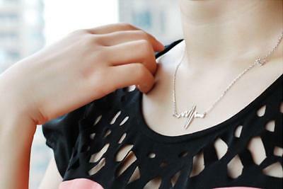 Yu Fashions Heartbeat with Cute Heart Minimal Pendent Necklace Chain